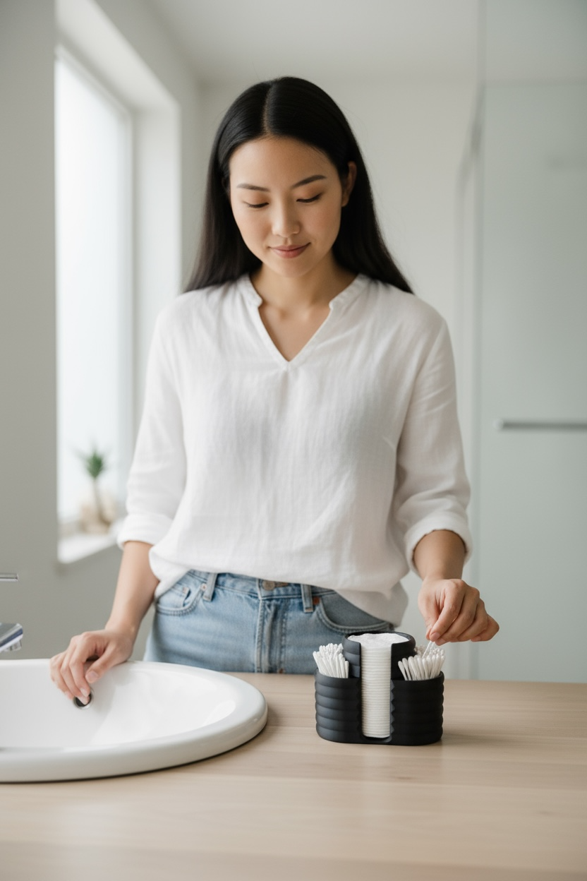 Cotton Bud & Pad Organizer